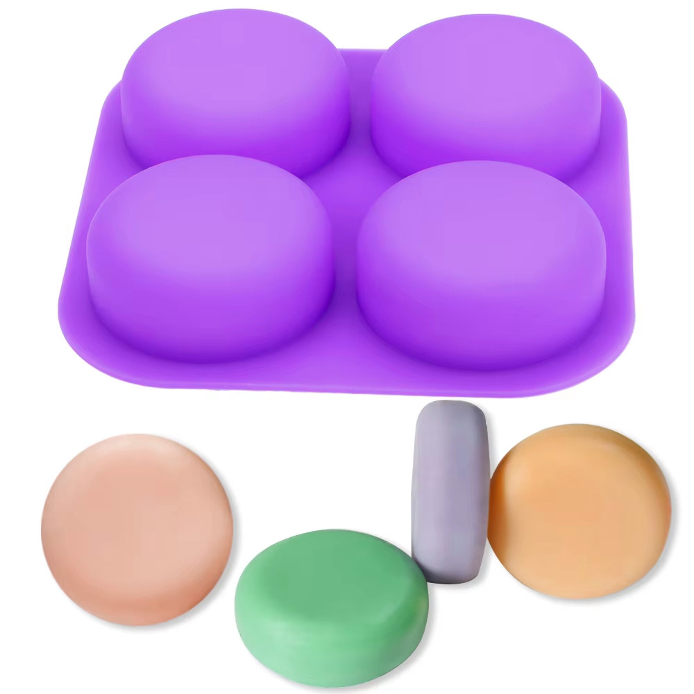 Coaster Mold Round - 1-2 PCS 4 Cavity Reusable Round