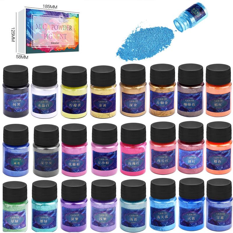 Resin Pigment Set - 24Colors Epoxy Resin Dye Mica Powder