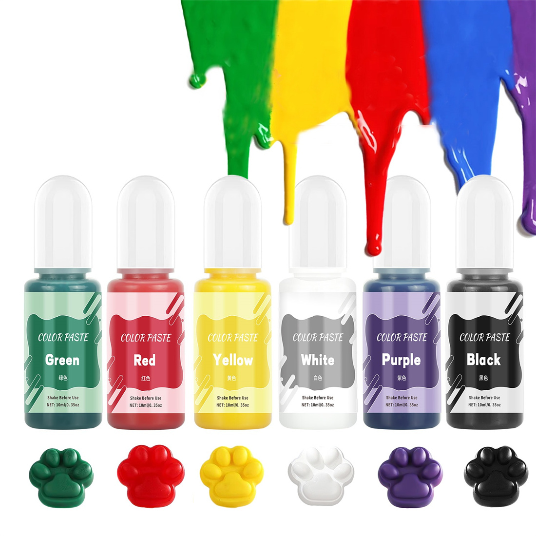 Resin Pigment Set - 10ml Solid Color Paste High Concentration