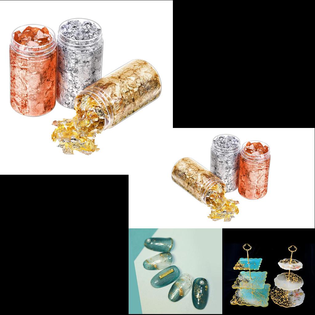 6Pcs Gold Foil Flakes Paper Na - Gold Foil Flakes ulasan dan harga