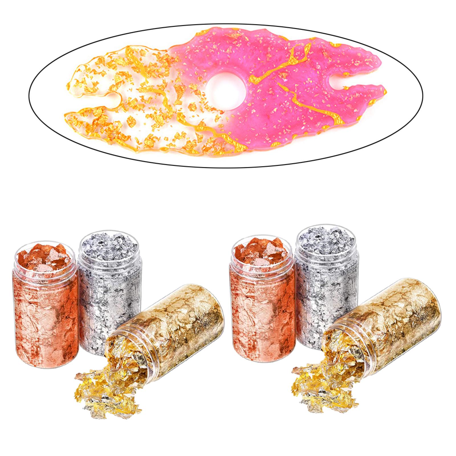 6Pcs Gold Foil Flakes Paper Na - Gold Foil Flakes ulasan dan harga