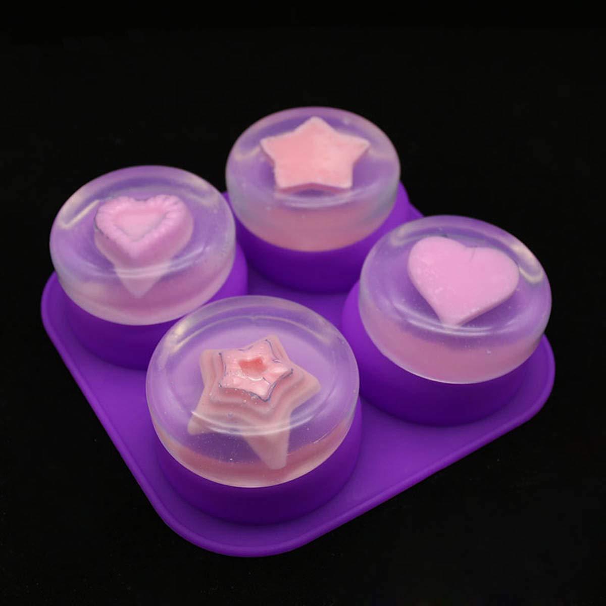1-2 PCS 4 Cavity Reusable Roun - Coaster Mold Round ulasan dan harga