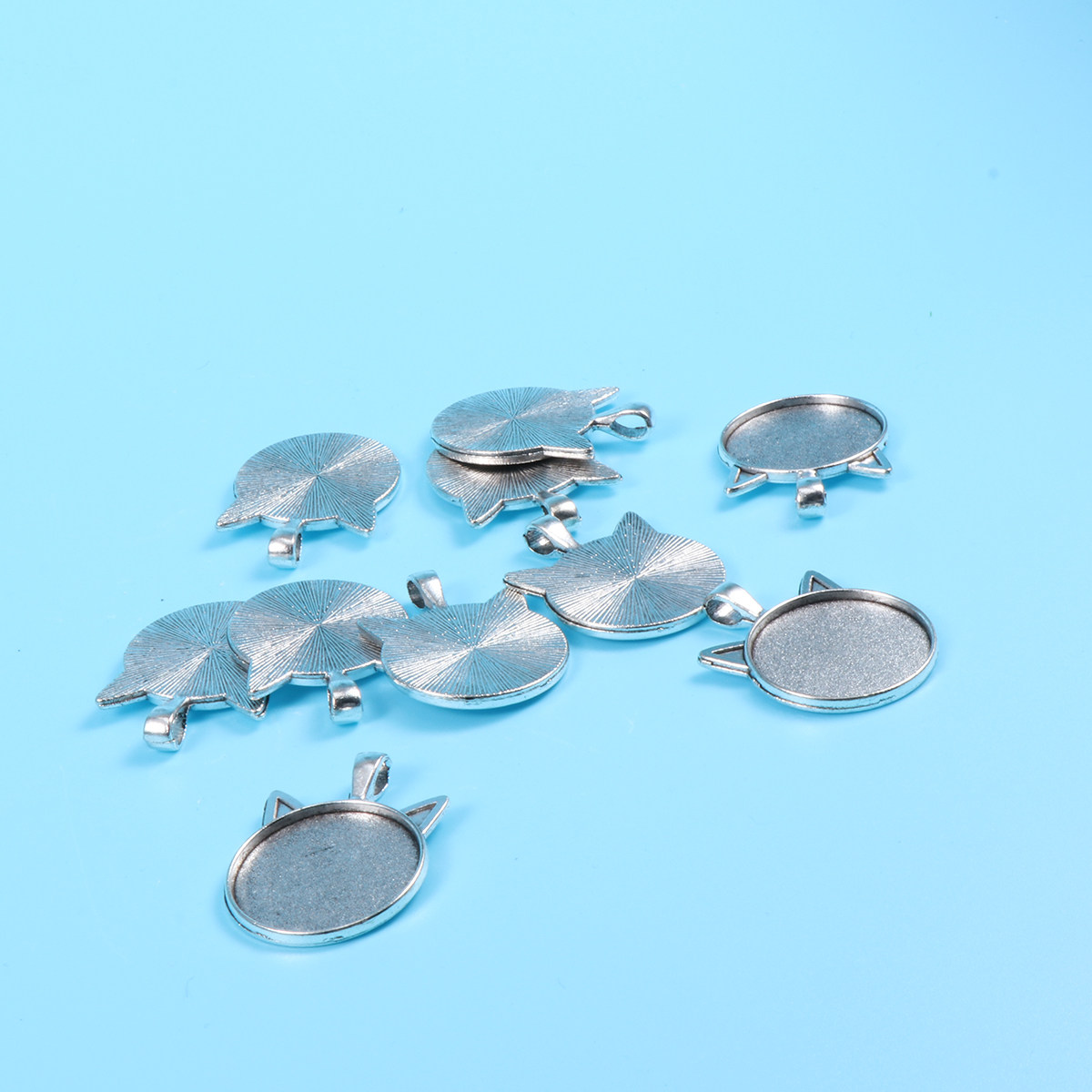 10Pcs Cat Ear Bezel Pendant Tr - Resin Craft Kit ulasan dan harga