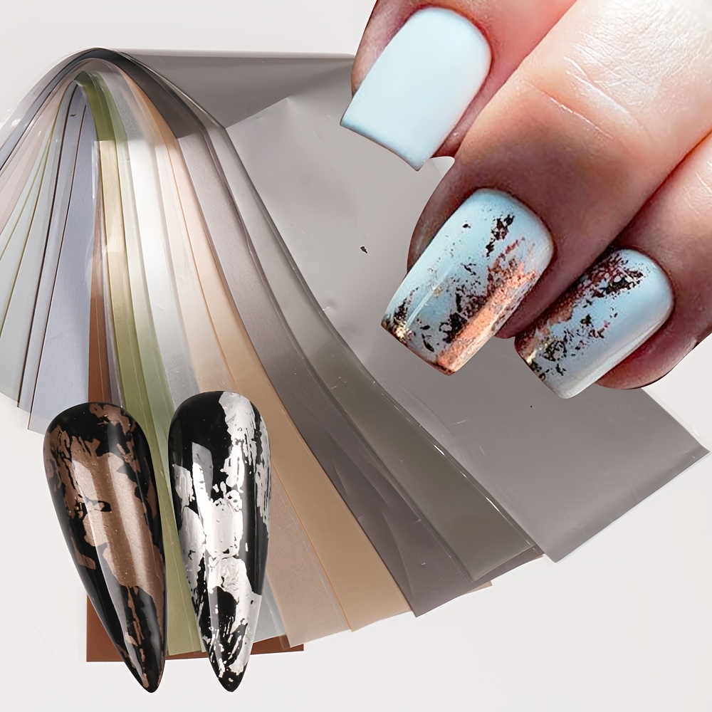 10 Types Matte Metallic Nail T - Gold Foil Flakes ulasan dan harga