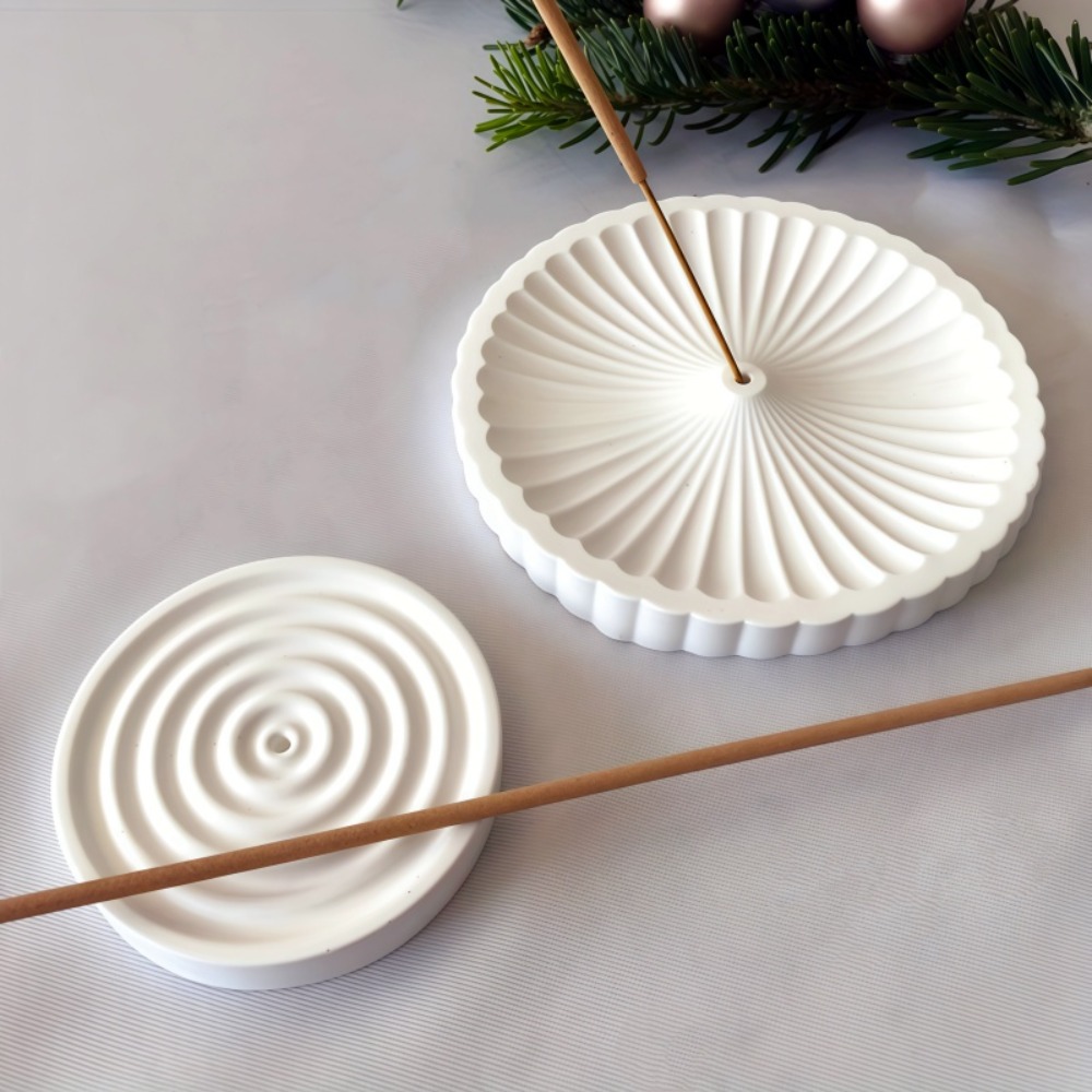 2pcs Round Incense Burner Sili - Coaster Mold Round ulasan dan harga