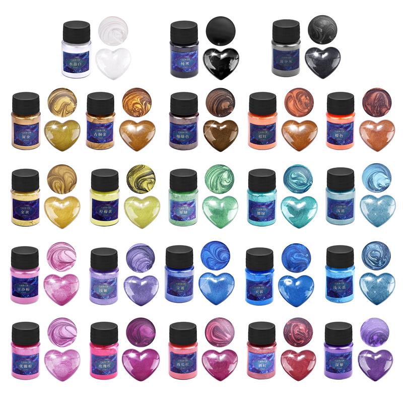 24Colors Epoxy Resin Dye Mica  - Resin Pigment Set ulasan dan harga